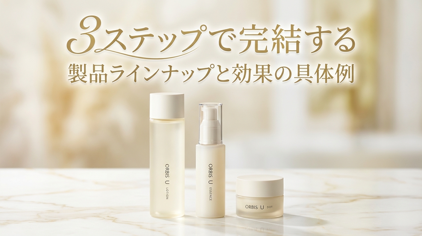 3ステップで完結する製品ラインナップと効果の具体例