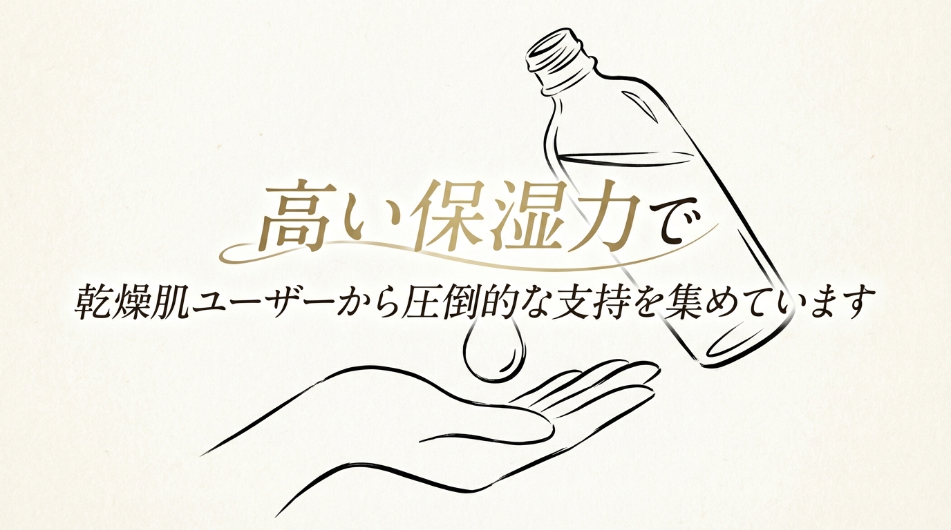 高い保湿力で乾燥肌ユーザーから圧倒的な支持を集めています
