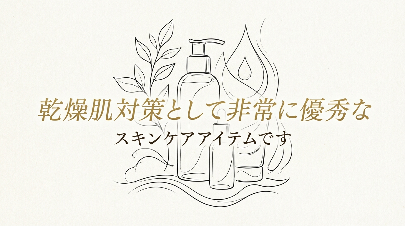 乾燥肌対策として非常に優秀なスキンケアアイテムです