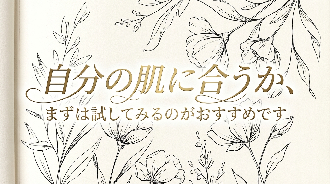 自分の肌に合うか、まずは試してみるのがおすすめです
