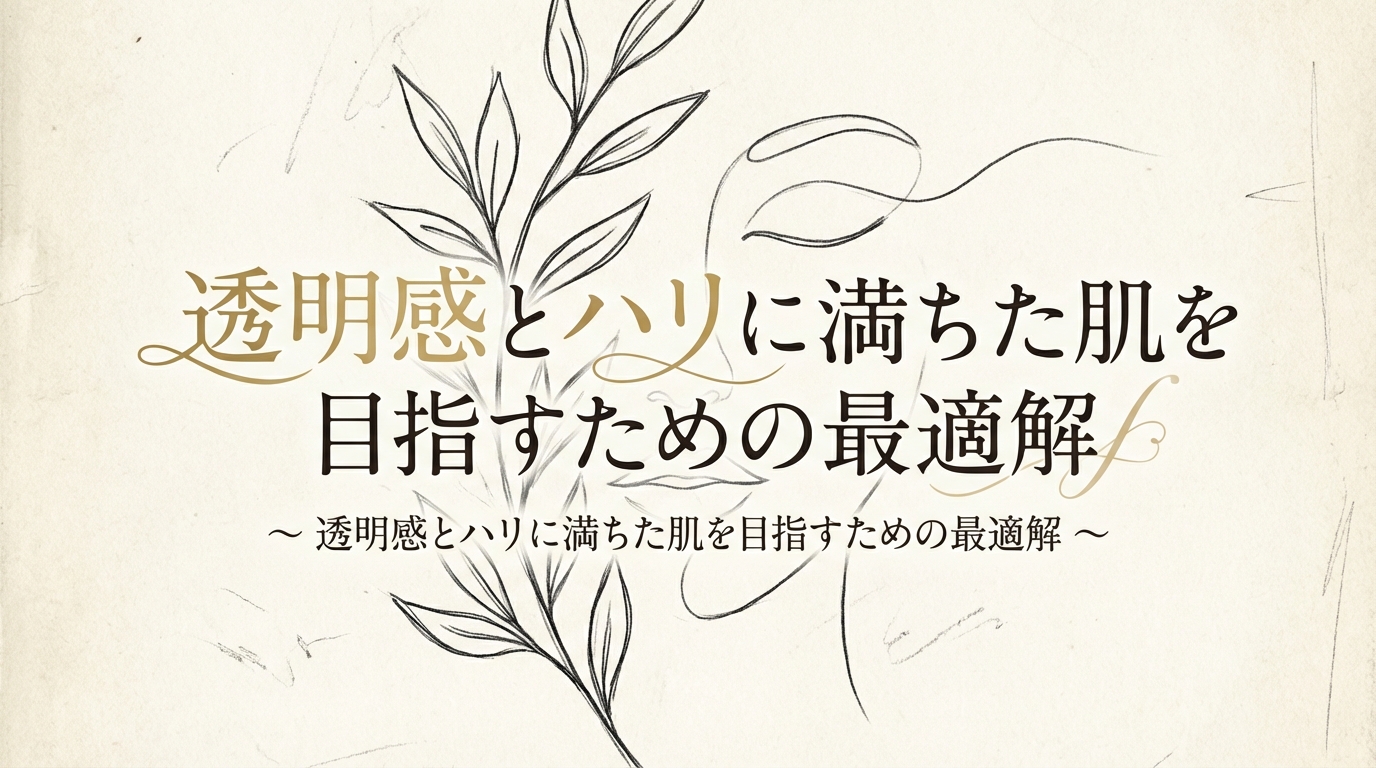 透明感とハリに満ちた肌を目指すための最適解