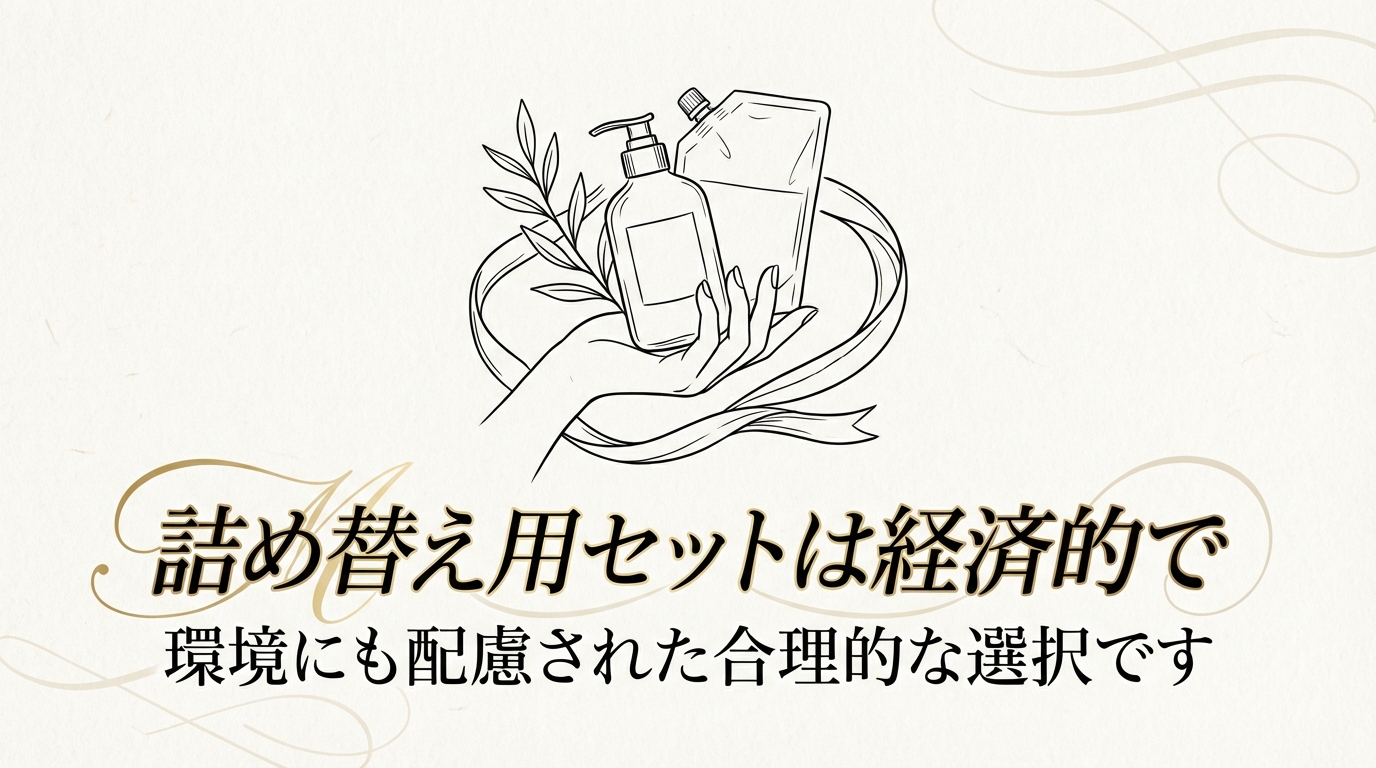 詰め替え用セットは経済的で環境にも配慮された合理的な選択です
