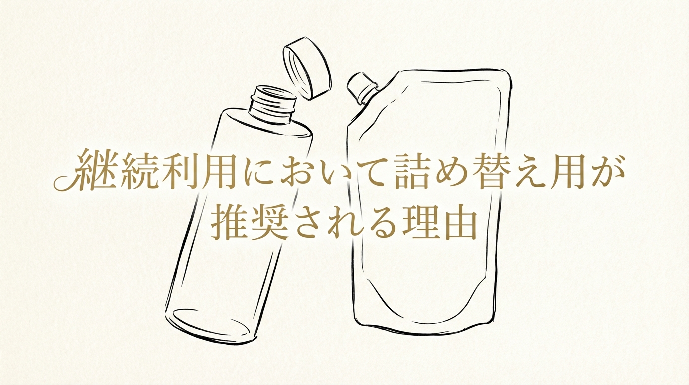継続利用において詰め替え用が推奨される理由