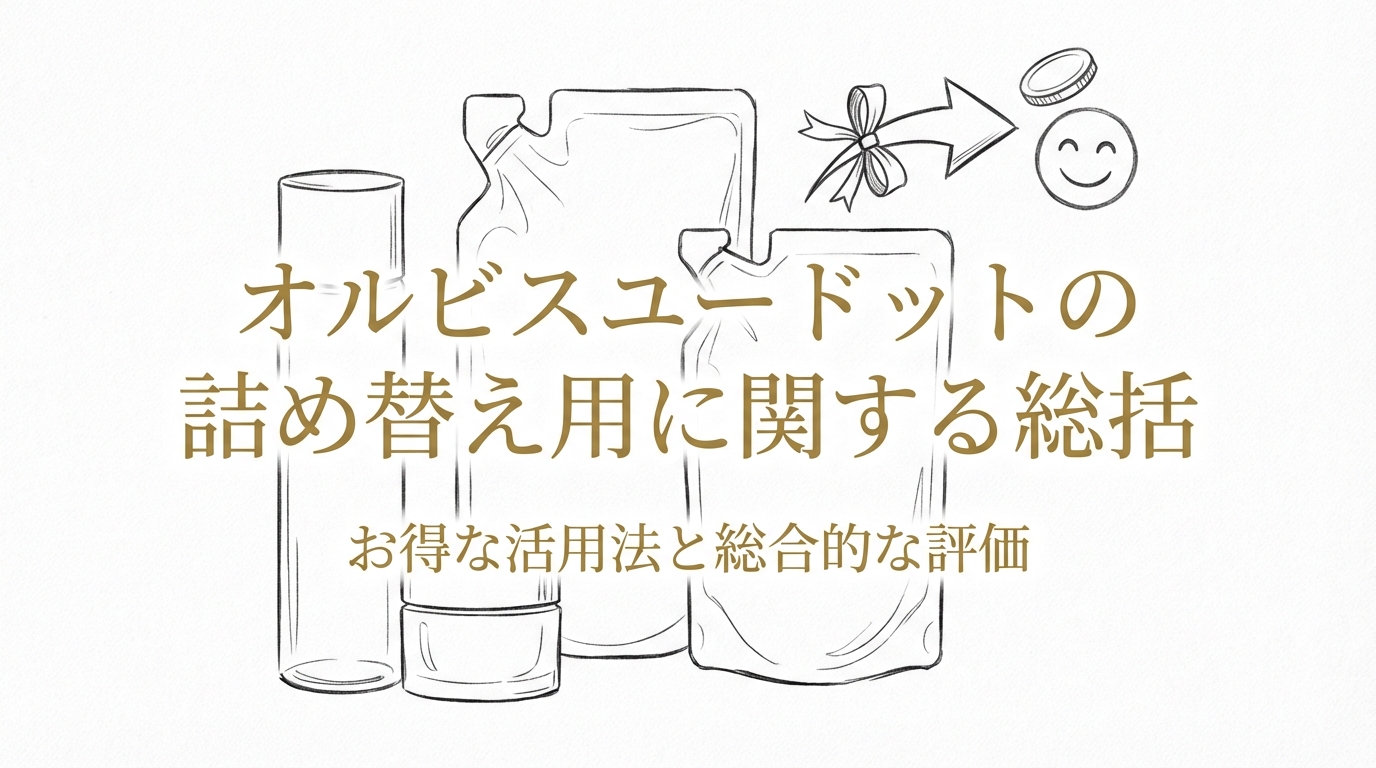 オルビスユードットの詰め替え用に関する総括