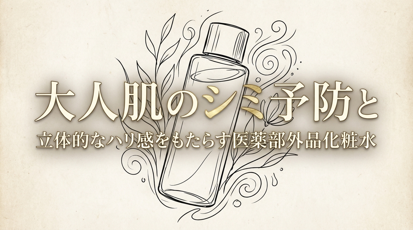 大人肌のシミ予防と立体的なハリ感をもたらす医薬部外品化粧水