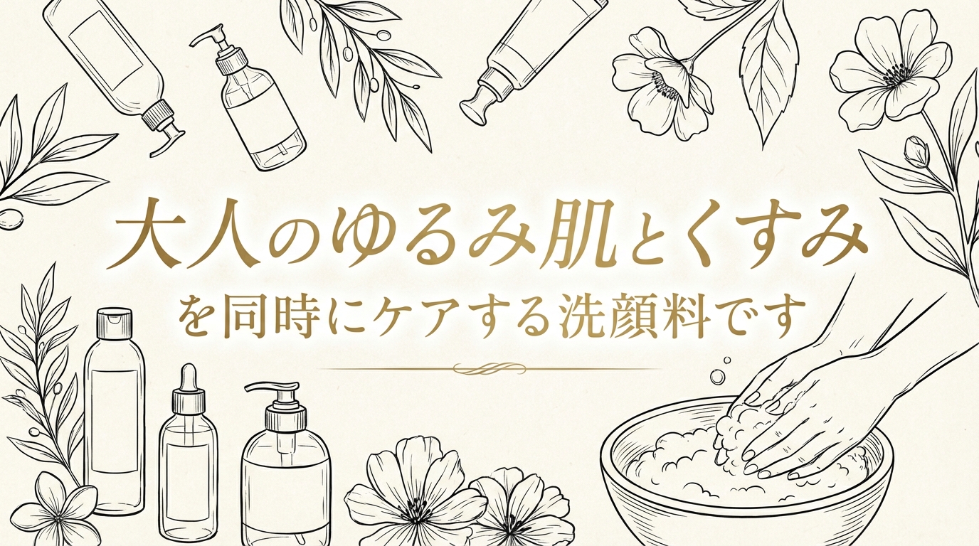 大人のゆるみ肌とくすみを同時にケアする洗顔料です