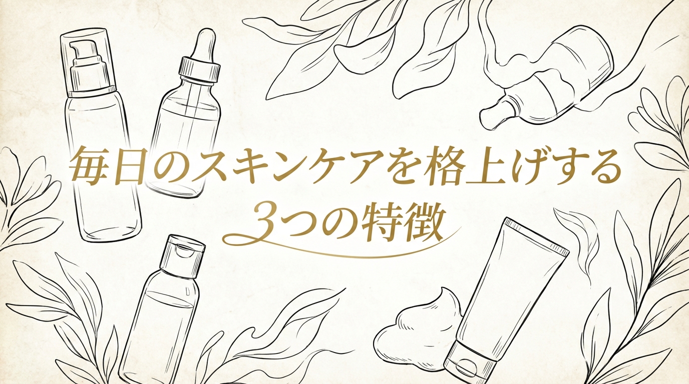 毎日のスキンケアを格上げする3つの特徴