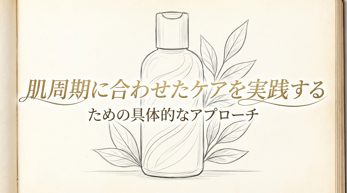 肌周期に合わせたケアを実践するための具体的なアプローチ