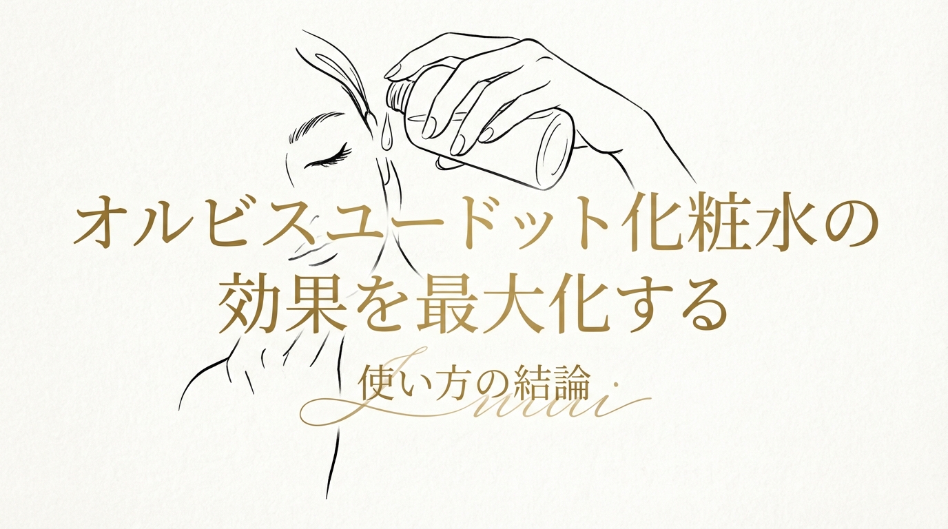 オルビスユードット化粧水の効果を最大化する使い方の結論