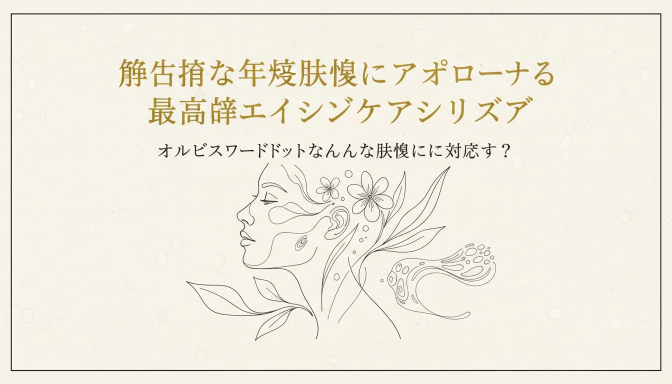オルビスユードットは複合的な年齢肌悩みにアプローチする最高峰エイジングケアシリーズです