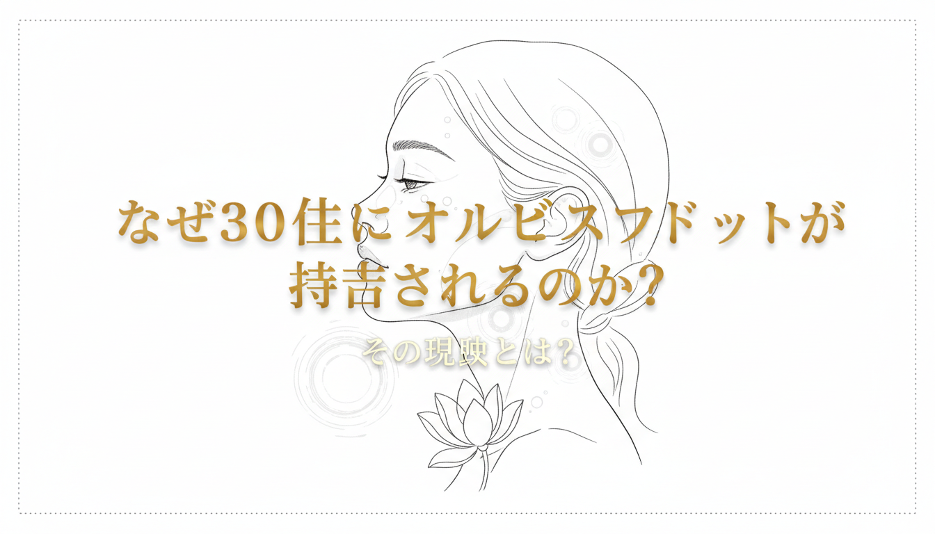 なぜ30代にオルビスユードットが支持されるのか？その理由を深掘り