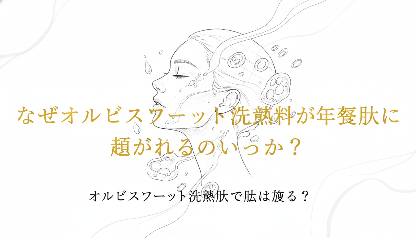 なぜオルビスユードット 洗顔料が年齢肌に選ばれるのでしょうか？