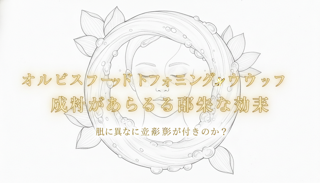 オルビスユードット フォーミングウォッシュの成分がもたらす具体的な効果
