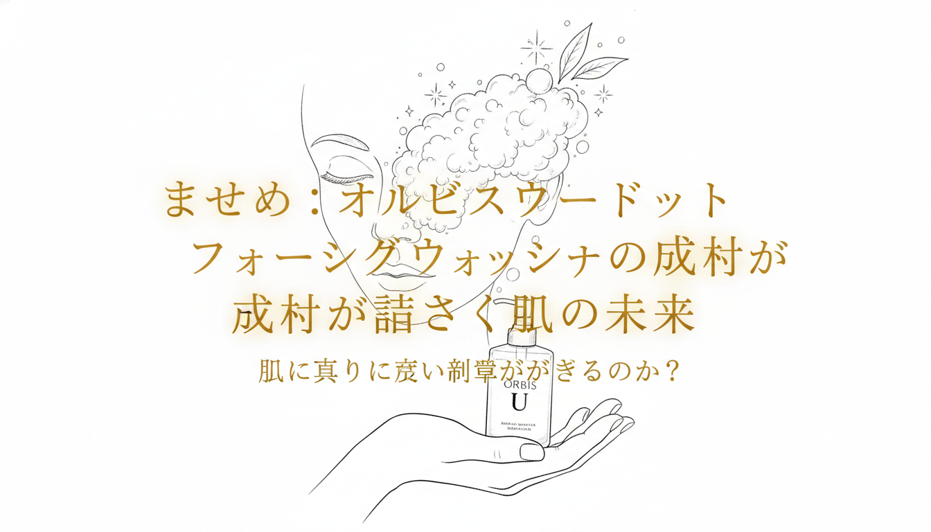 まとめ：オルビスユードット フォーミングウォッシュの成分が導く肌の未来