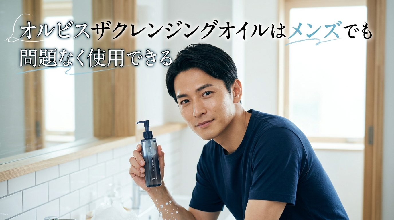 オルビスザクレンジングオイルはメンズでも問題なく使用できる