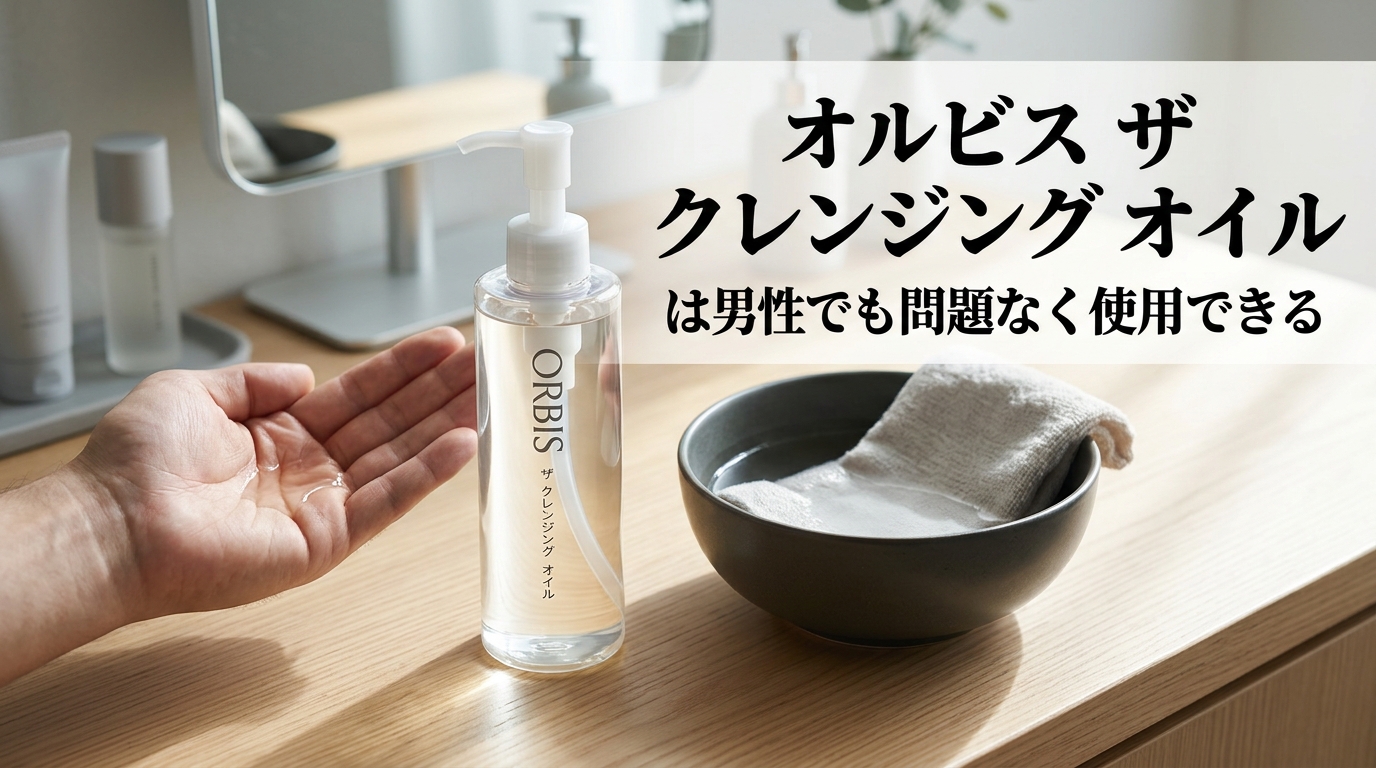 オルビス ザ クレンジング オイルは男性でも問題なく使用できる