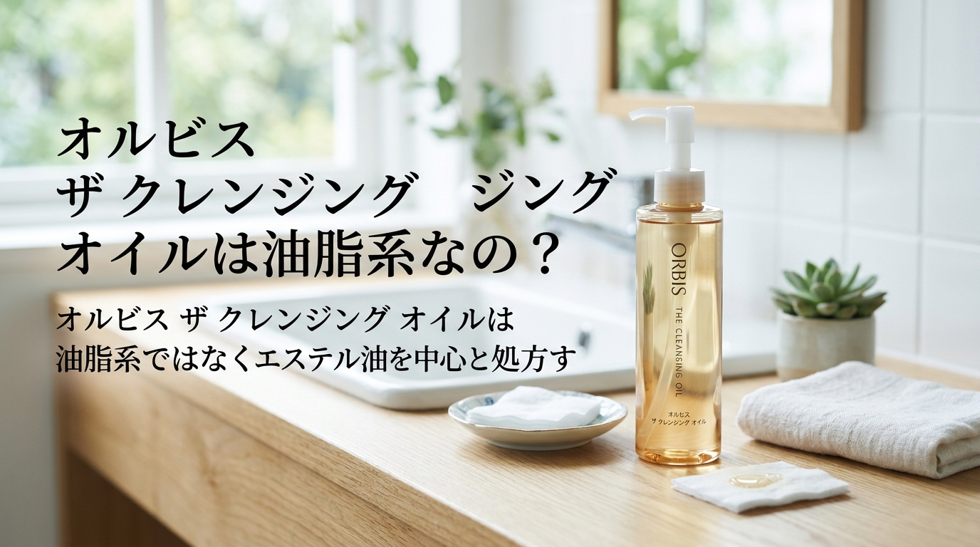 オルビス ザ クレンジング オイルは油脂系ではなくエステル油を中心とした処方です