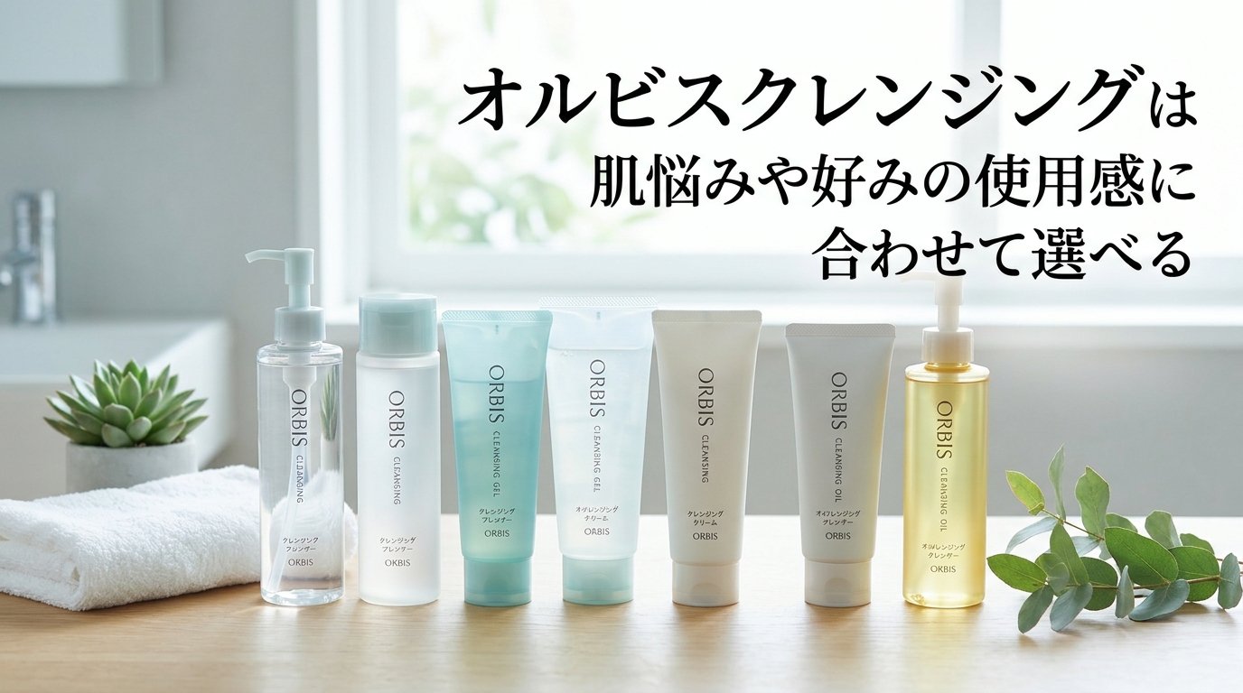 オルビスクレンジングは肌悩みや好みの使用感に合わせて選べる