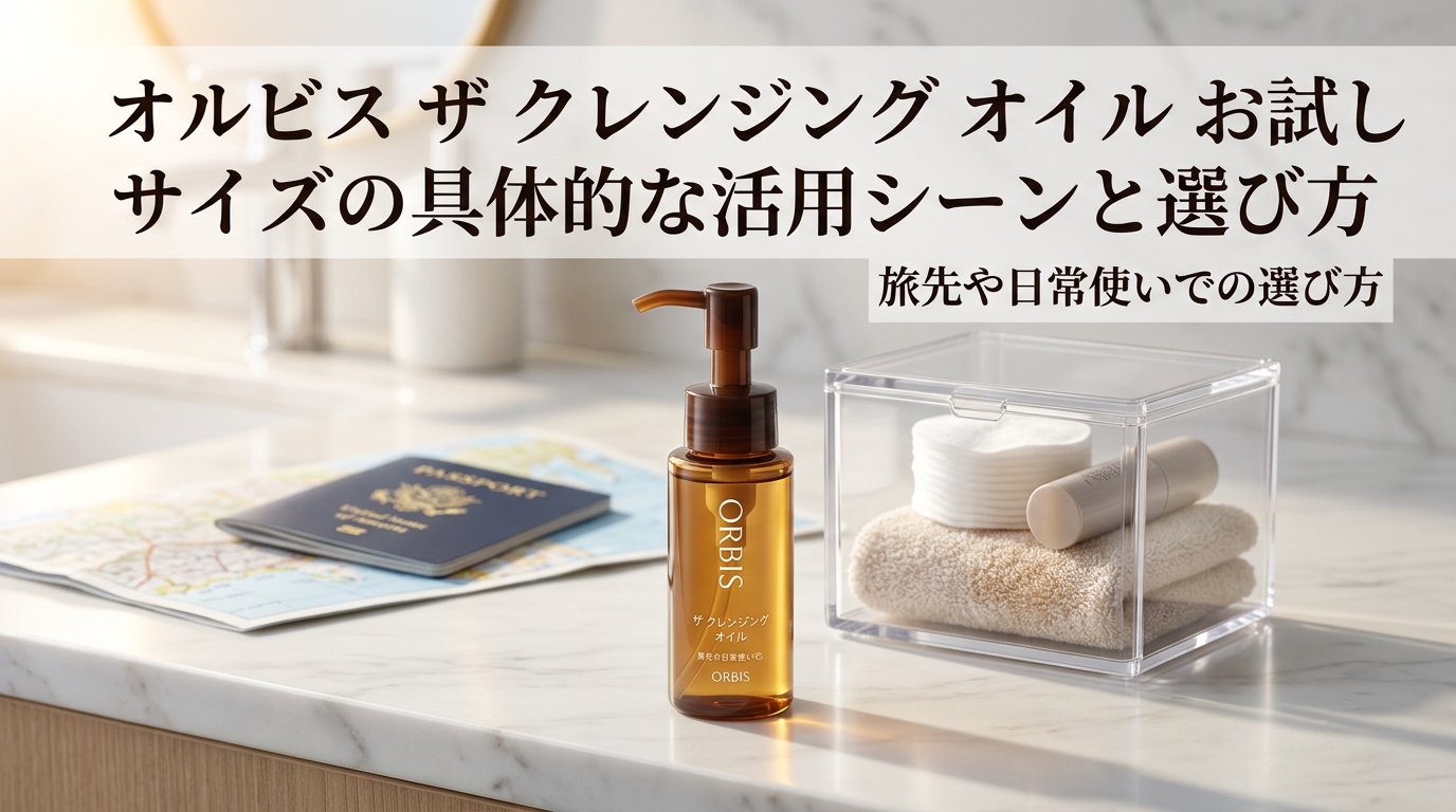 オルビス ザ クレンジング オイル お 試し サイズの具体的な活用シーンと選び方